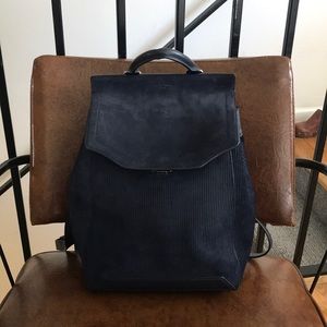 Rag & Bone Pilot Backpack II Navy Suede